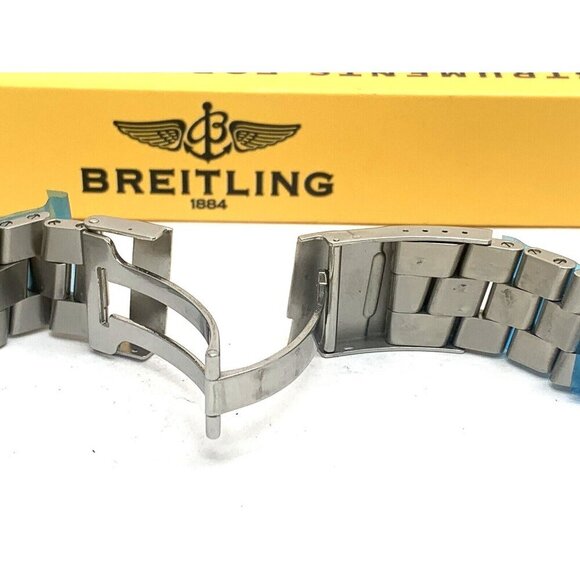 Breitling Men's Watch Replacement Bracelet Silver Stainless Steel Band 2… - Picture 6 of 10
